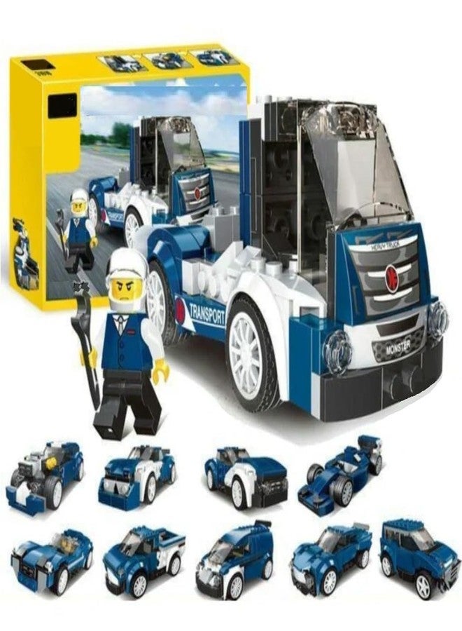 Galaxy Hi-Tech 10-in-1 Magic Building Blocks Set 216+ Pieces Creative Construction Toy for Kids Includes Instruction Manual Ideal for Boys & Girls Ages 6+ DIY Brick Vintage Car, Truck Kit - Image 1